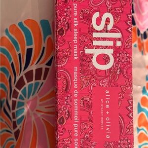 Slip Alice + Olivia Pink Silk Sleep Mask